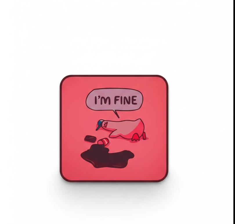 i'm fine coaster