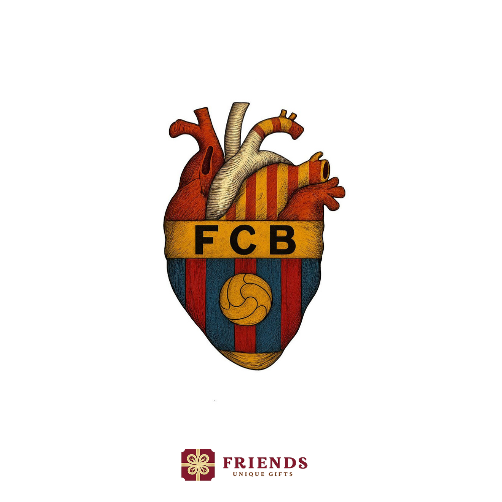 my heart is barcelona sticker