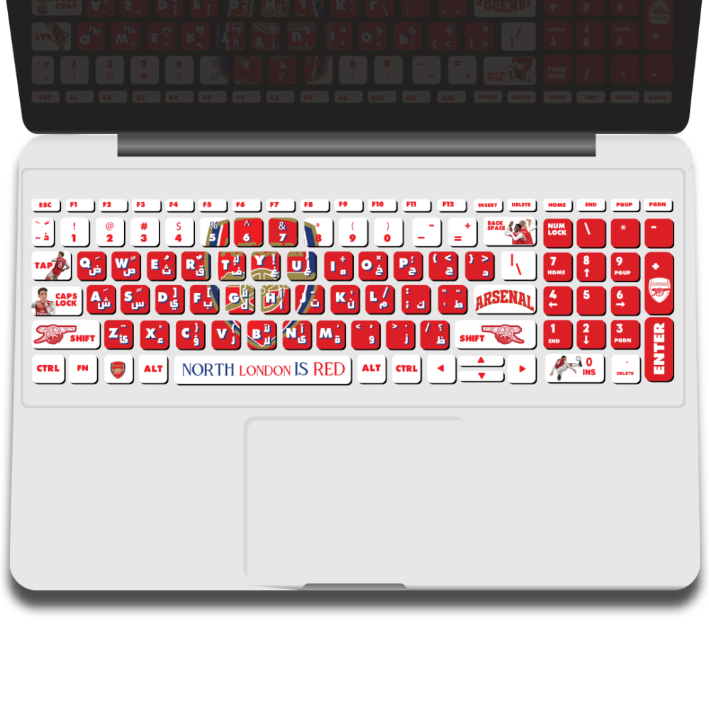 arsenal f.c. keyboard sticker