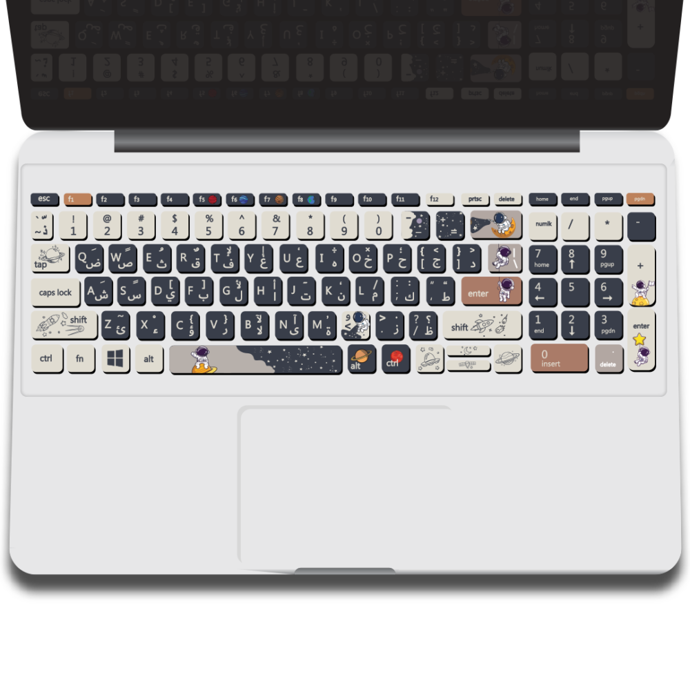astronaut keyboard sticker