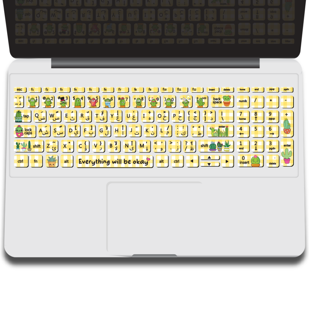 cactus keyboard sticker