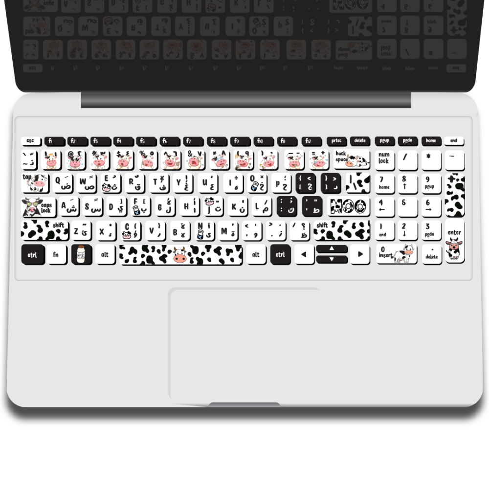cow keyboard sticker
