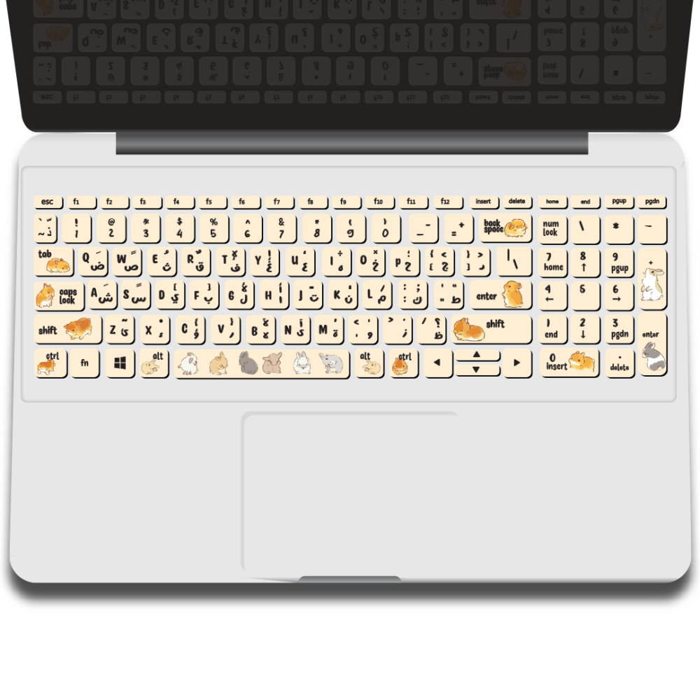 cute rabbits keyboard stickers