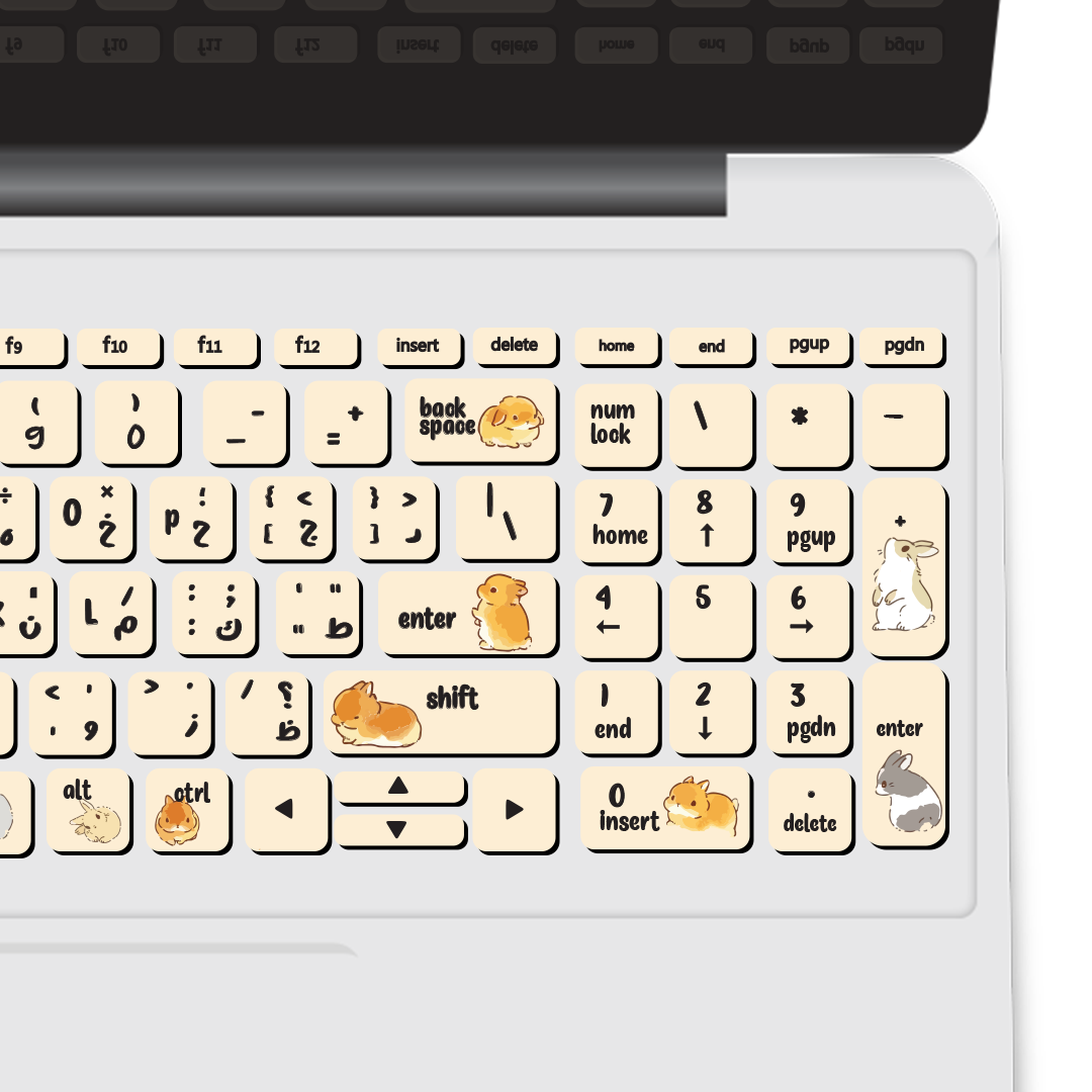 cute rabbits keyboard stickers1 cute rabbits keyboard stickers1