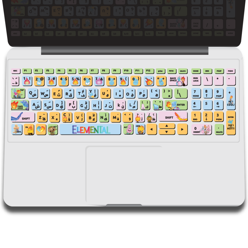 elemental keyboard sticker