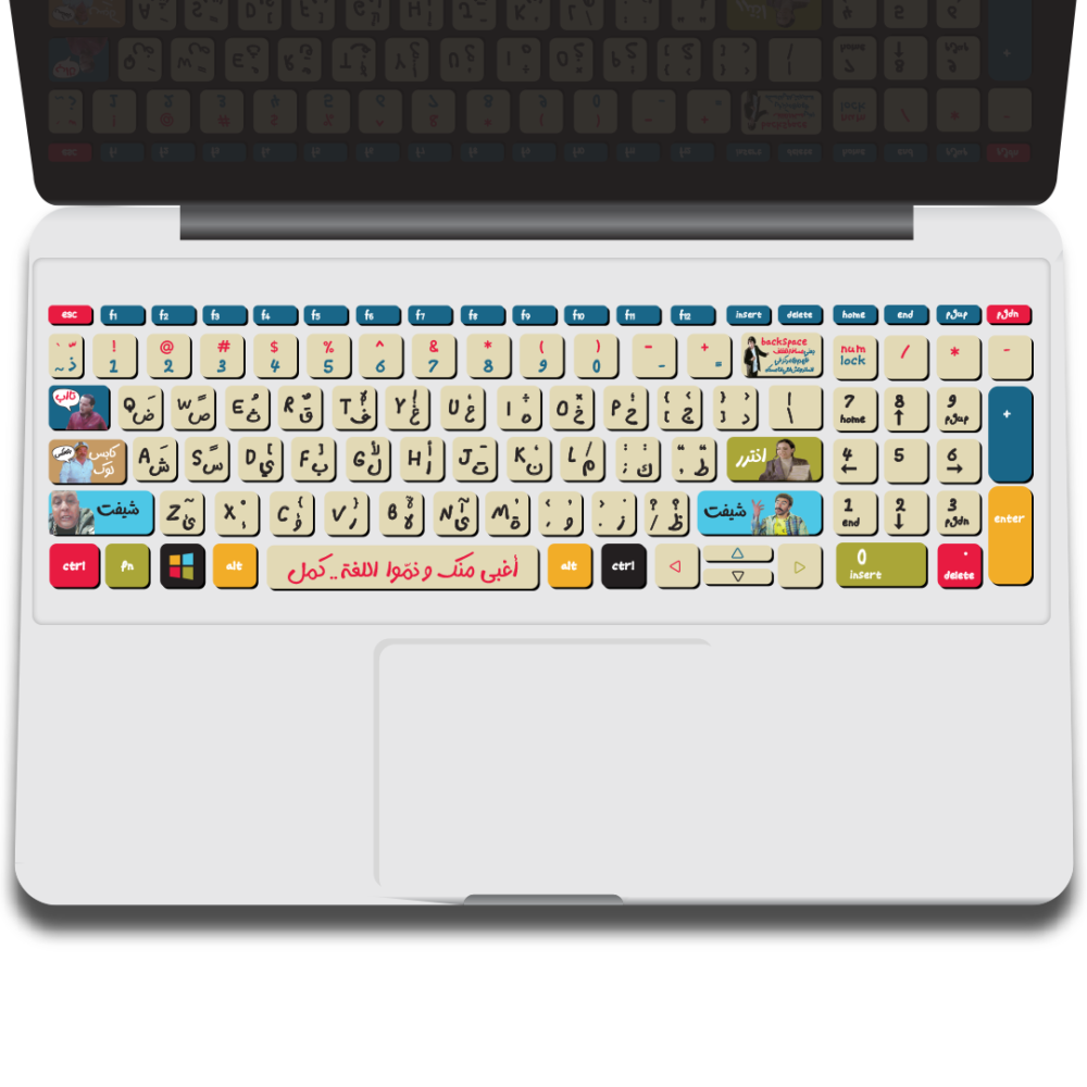 language & translation keyboard sticker