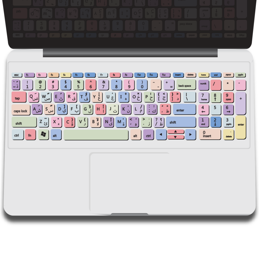 pastel keyboard sticker