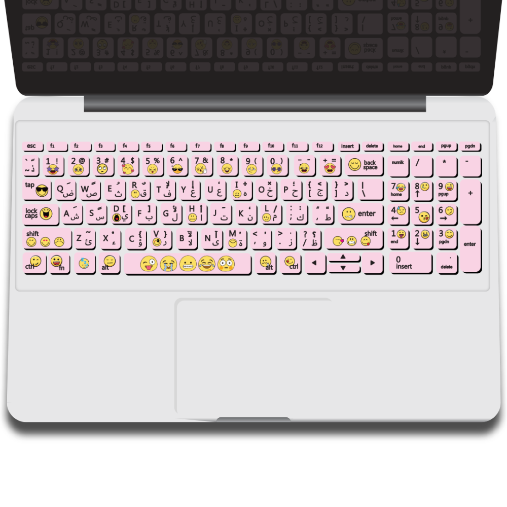 smiley faces keyboard sticker