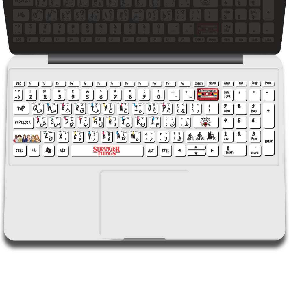 stranger things keyboard sticker