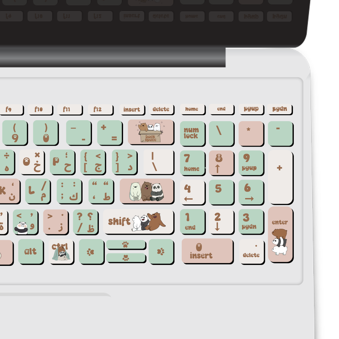 we bare bears keyboard sticker1 we bare bears keyboard sticker1