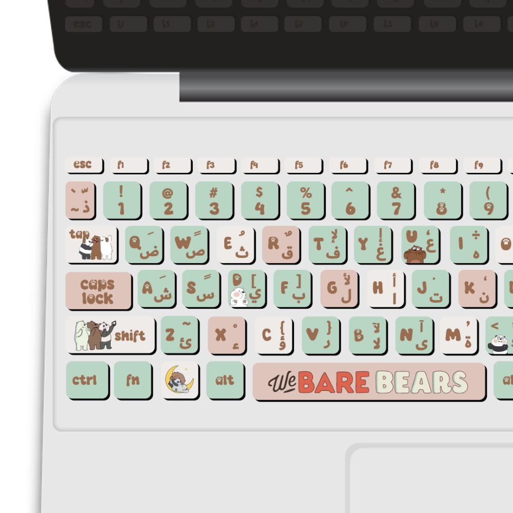 we bare bears keyboard sticker2