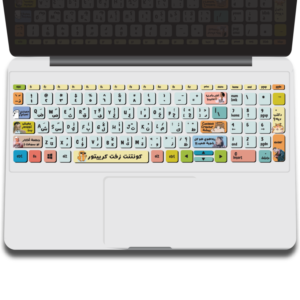 content creator keyboard sticker